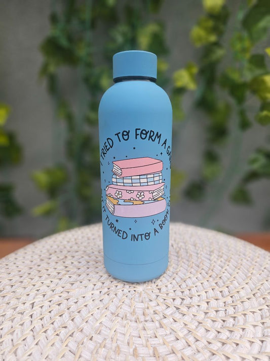 Creations by Julietta Drink Bottle - Book Club,  Blue