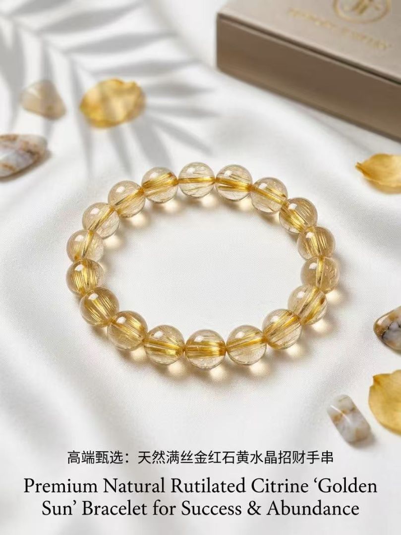 LumaKnot Natural Yellow Crystal Bracelet,   One Size