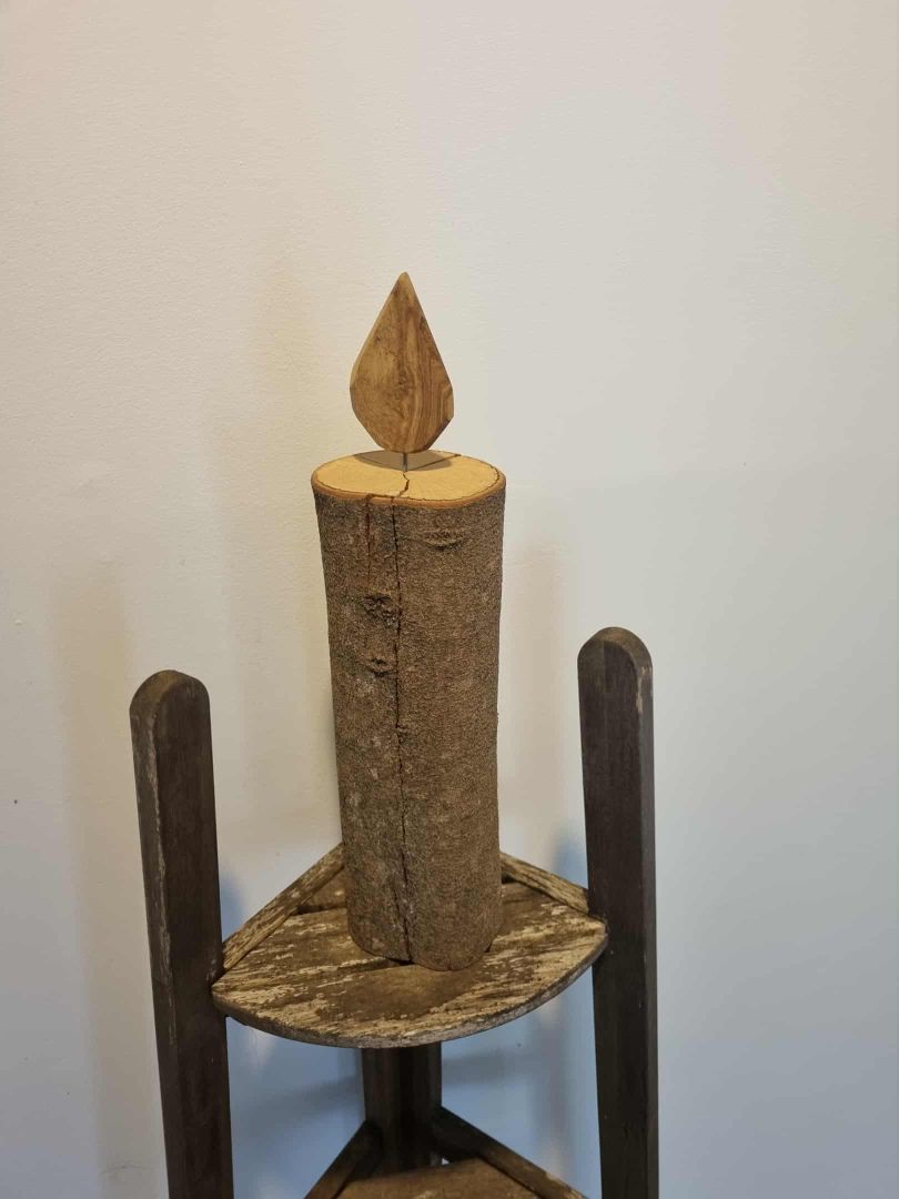 Kane's Bits'N'Bobs Wooden candle,  Brown Large