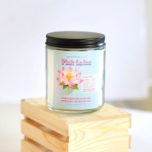 Young At Heart Studio Pink Lotus Candle