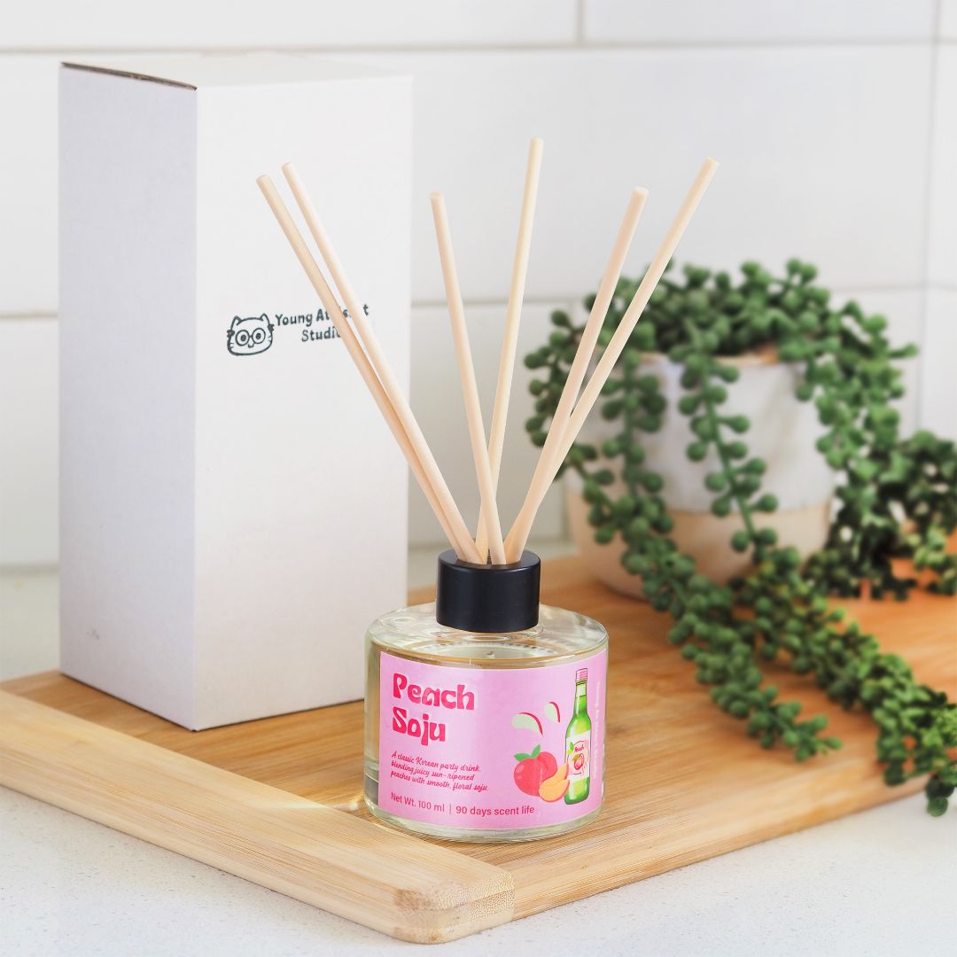 Young At Heart Studio Peach Soju Reed Diffuser
